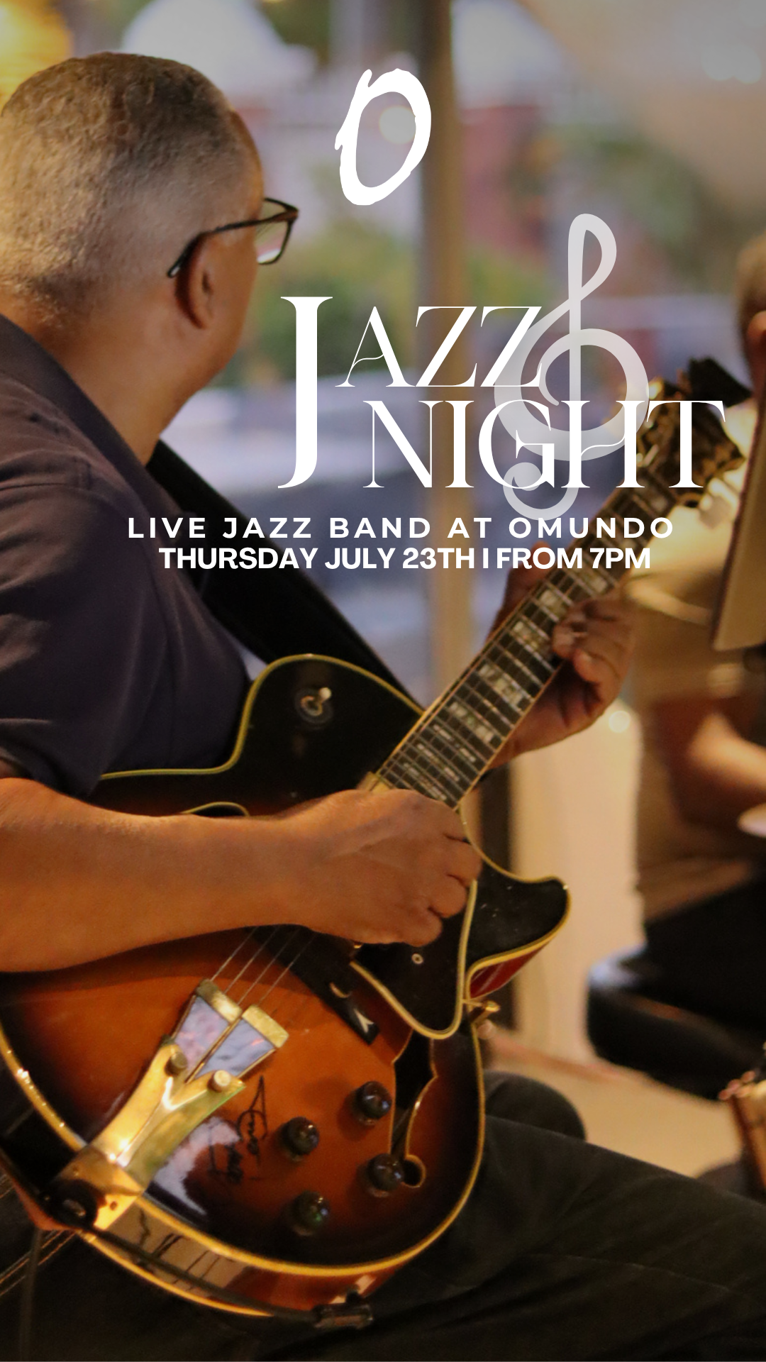 Jazzgitarist speelt live bij Omundo Curaçao op 23 juli 2026