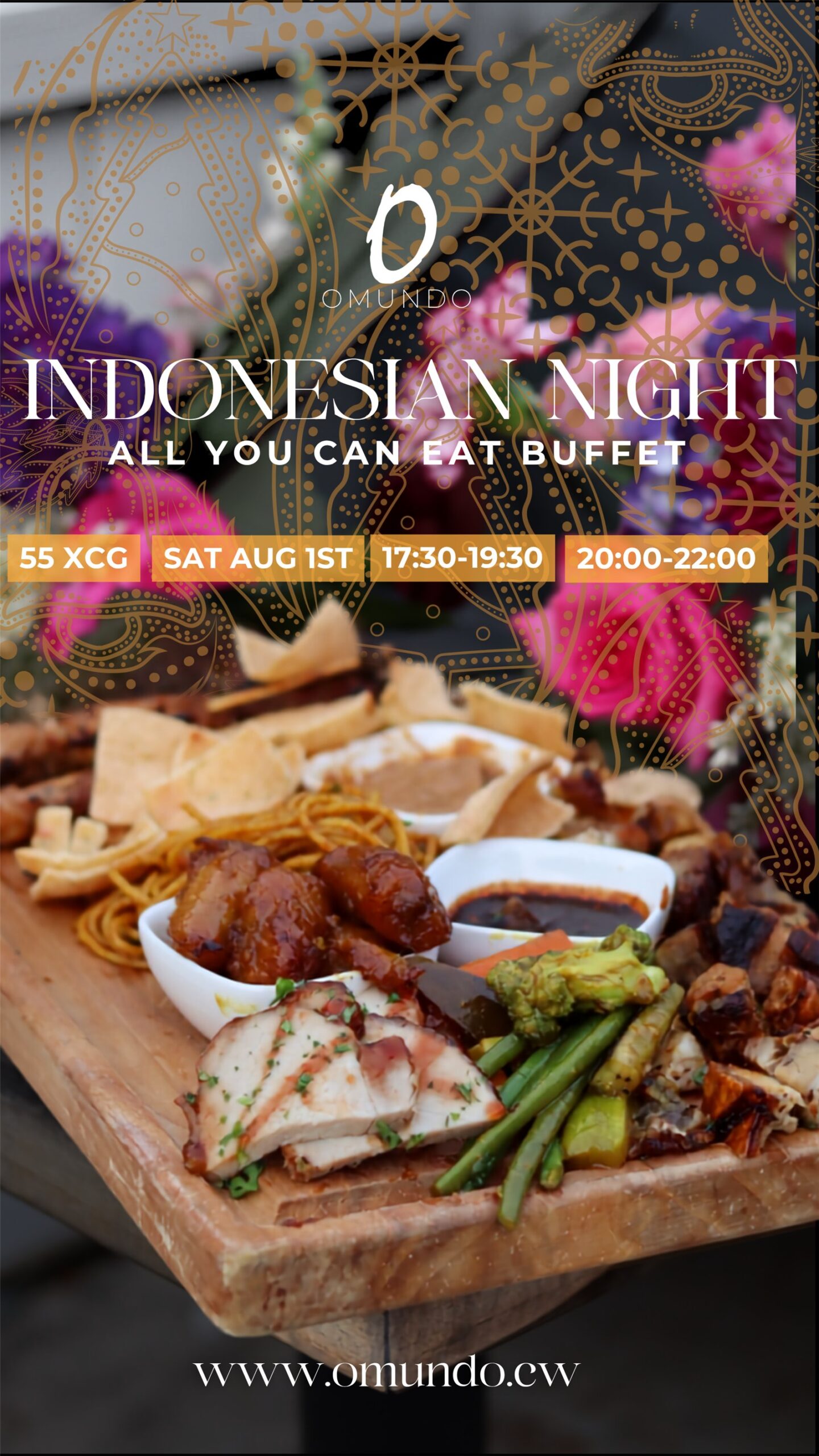Indonesian Night buffet presentation at Omundo