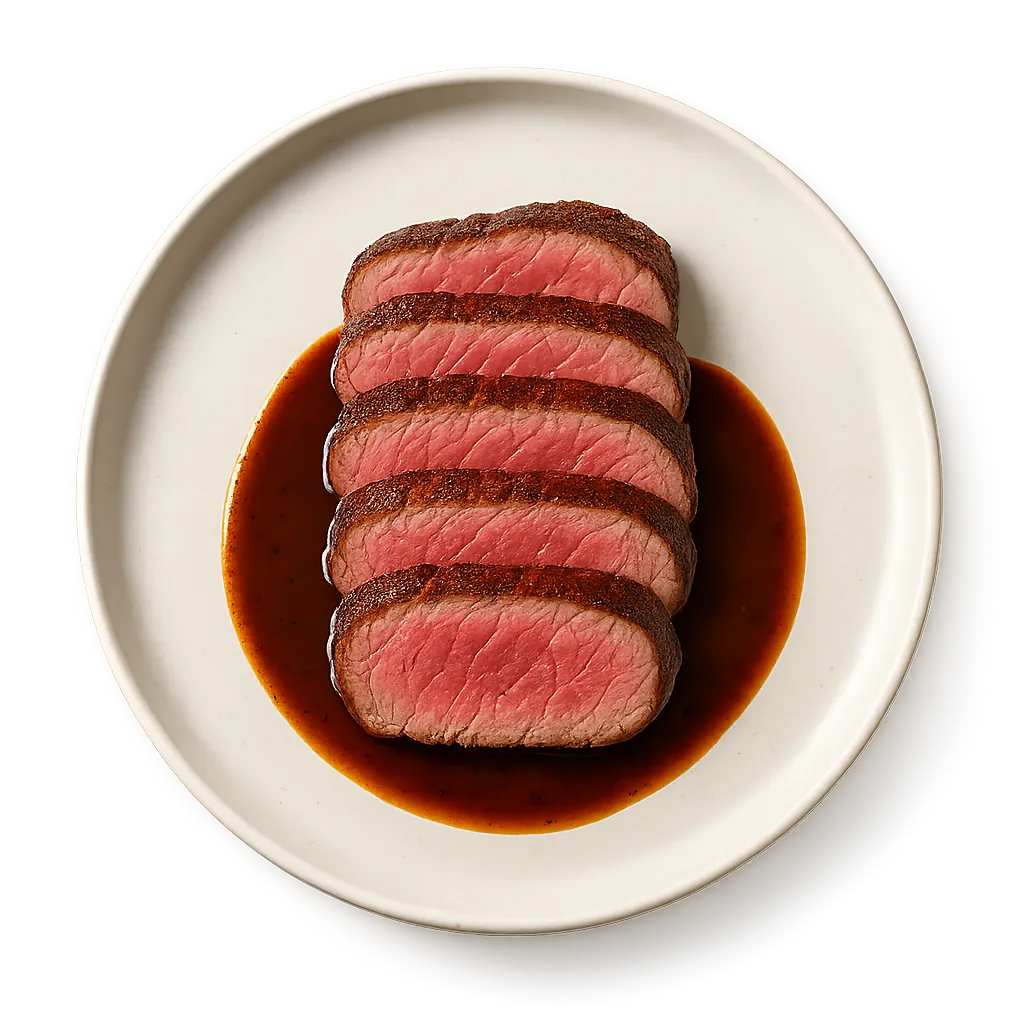 Chateaubriand, 275 g de filé-mignon com molho bordelaise.