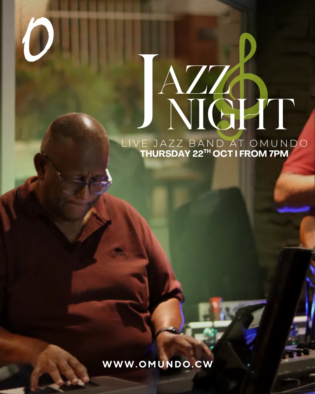 Pianista na Noite de Jazz do Omundo, 22 de outubro de 2026